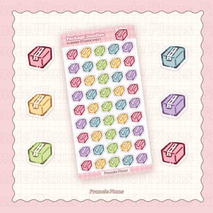 Package Icon Stickers / Functional Sticker Sheets for Bullet Journals And Planners / Delivery Reminder, Shopping stickers, Online orders