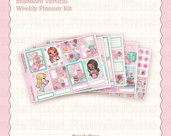 Afternoon Tea Planner Stickers / Tea Party Theme Sticker Sheets for Standard 7x9 EC Planners