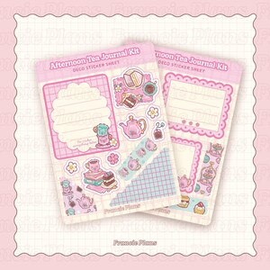 Kit para diario de merienda / Pegatinas decorativas y funcionales para agenda