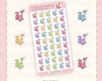 Stationary Bike Icon Stickers / Cycling & Cardio Reminder, Functional Sticker Sheet