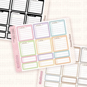 Sticker Chart Checkboxes Checklist Sticker Sheet / Essential Functional Stickers for Planners ...