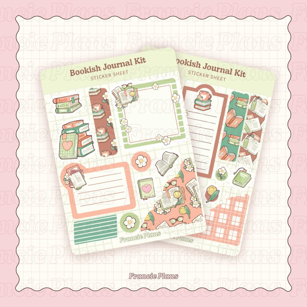 Bookish Journal Kit / Functional Decorative Library Themed Planner