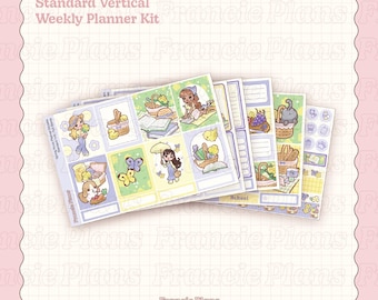 Spring Picnic Weekly Kit / Functional Sticker Sheets for Standard 7x9 EC Planners