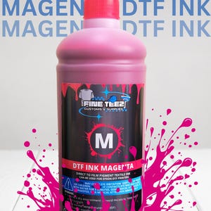 Premium DTF Magenta Ink-1000 ML, High-Quality, Vibrant, & Fade-Resistant for Direct to Film Printing.