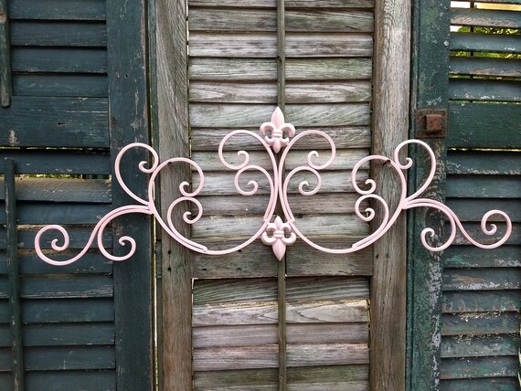 Shabby Metal Decor Fleur De Lis Decorative Wall Decor Etsy