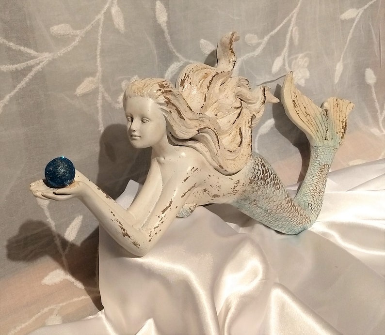 Metal Blue Swimming Mermaid Wall Decor Sculptures - Mermaid Wall Decor Metal Blue Swimming Mermaid Wall Decor Sculptures - Mermaid Wall Decor