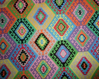 Fabric by the yard, Free Spirit, Geometric, Tribal Design, Cotton Fabric, Quilting, Sewing Supplies, DIY, Pillows, Draperies, Bedding