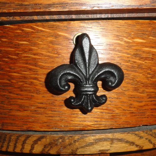 Fleur De Lis Drawer Knobs Fleur De Lis Knob Cast Etsy