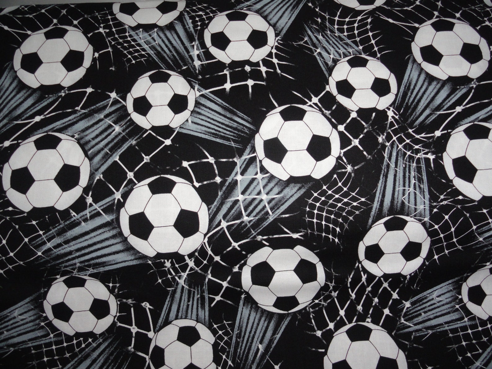 100 Cotton Fabric Soccer Ball Fabric Sports Material Ships in Etsy