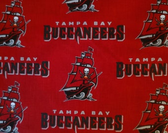 Tampa Bay Buccaneers Fabric, Tampa Bay Football, The Bucs,Cotton Fabric, Cotton Material, Football Fabric, By the Yard, Licensed by the NFL.