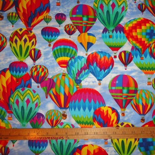 Hot Air Balloons Cotton Fabric by Blank Quilting Etsy