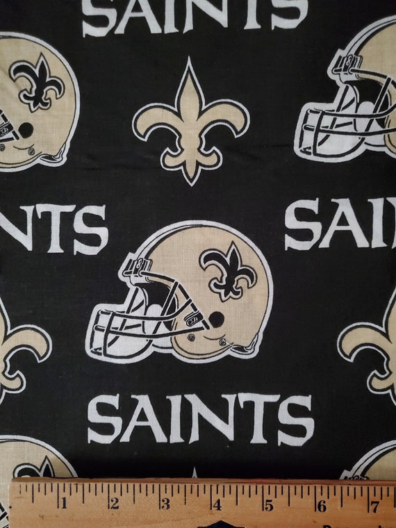 New Orleans Saints Fabric, NFL Licensed Cotton Material, By The Yard