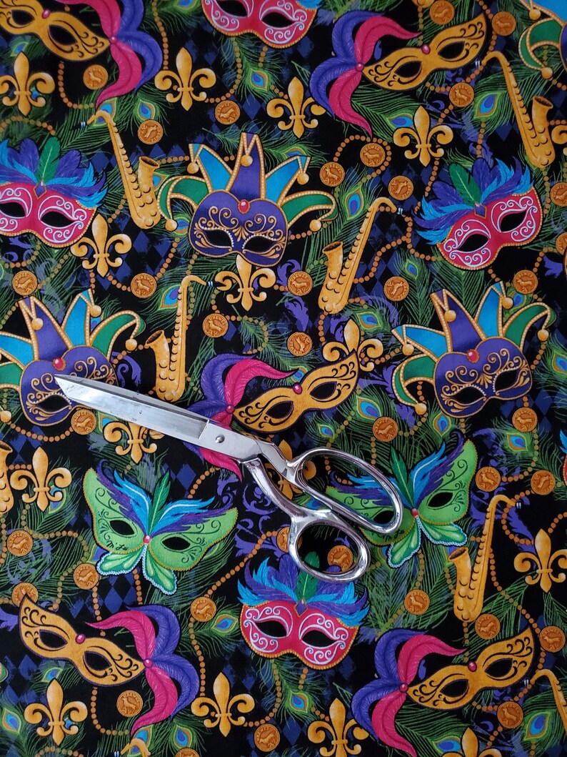 mardi gras style fabric