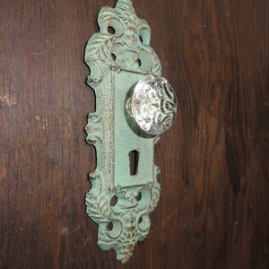 Cast Iron Decorative Door Knob With Acrylic Glass Knob Door