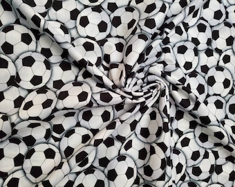 Soccer Ball 100% Cotton Fabric | Sports Fabric | Sports Quilting Fabric | Soccer Team Fabric |