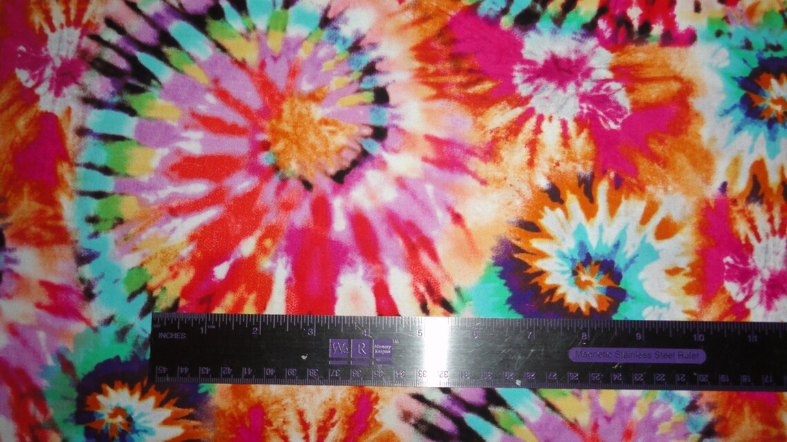 Tie dye fabric Cotton Fabric Cotton Material The 60's Etsy