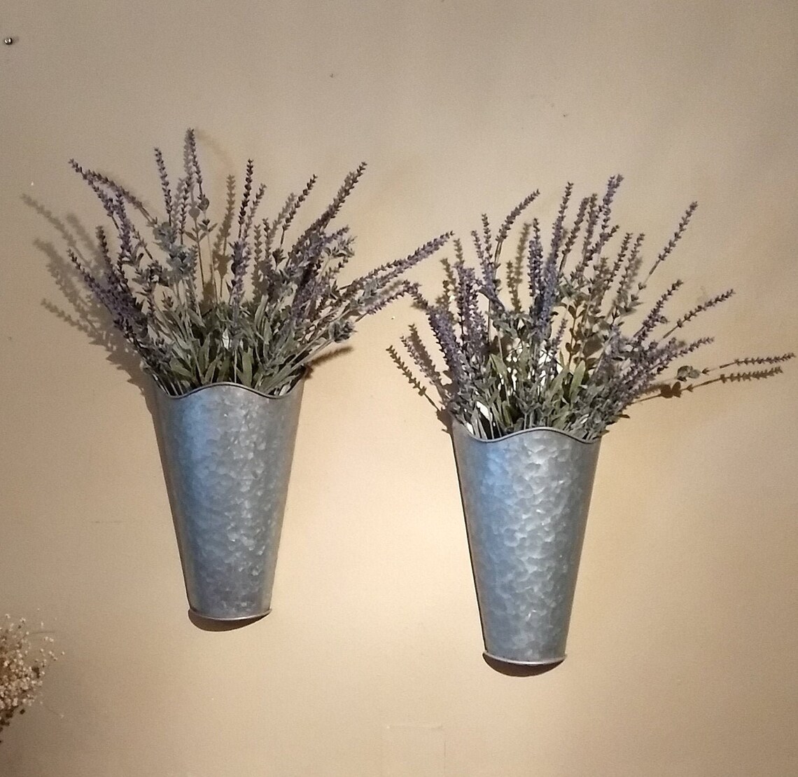 Farmhouse Wall Decor Galvanized Metal Wall Planter With Etsy