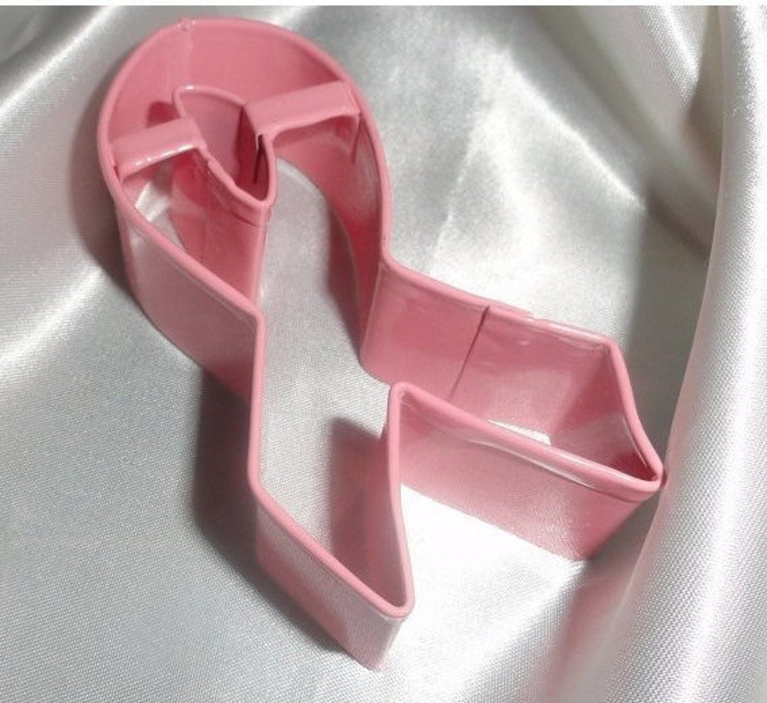 Pink Ribbon Cookie Cutter Breast Cancer Awareness Cookie Etsy