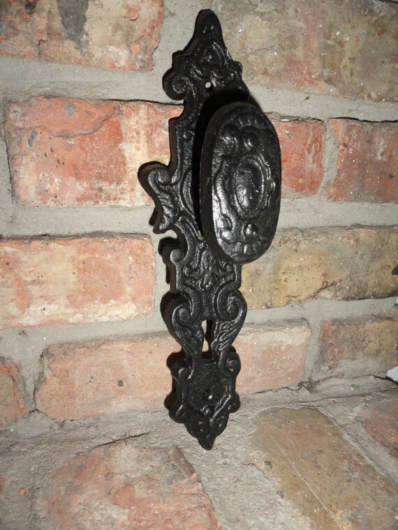 Cast Iron Door Knob Door Pull Skeleton Key Hole Vintage Etsy