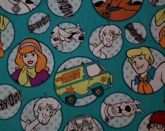 SCOOBY-DOO 100% Cotton Fabric Ships in one Business Day
