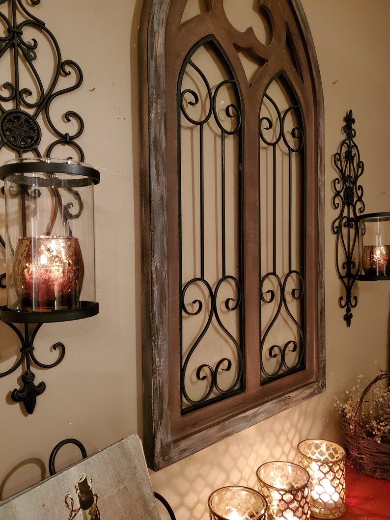 Church Window Farmhouse Cathedral Window Country Wall Etsy