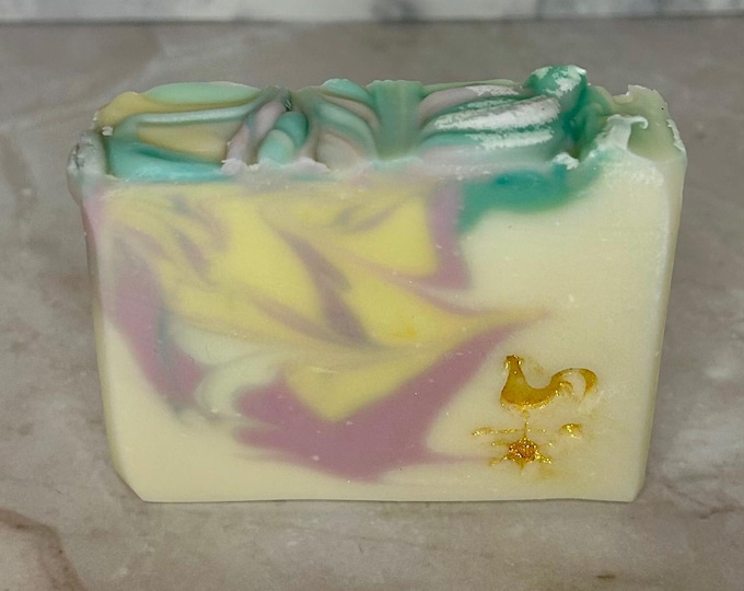 Handmade Artisan Tallow Soap Bar - Lavender Lemon