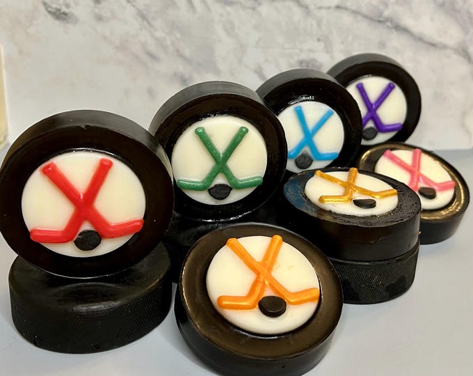 Handmade Artisan Hockey Puck Soap - Custom - Hockey Gift