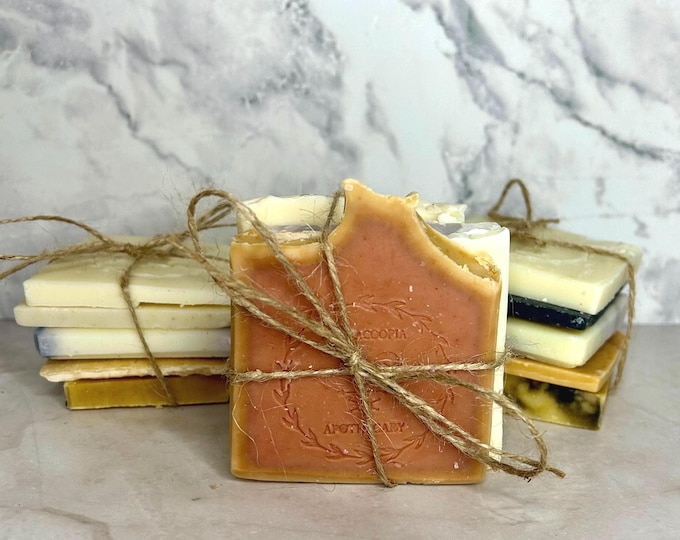 Handmade Artisan All Natural Sample Soap Pack - Tallow Soap Bar (5 Pieces)