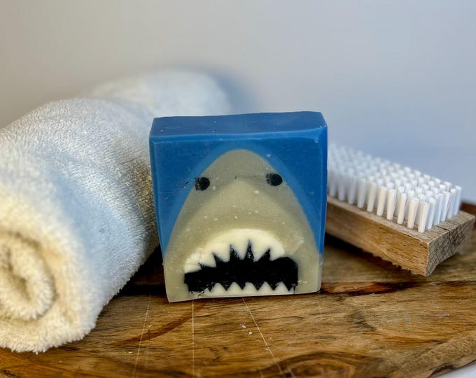 Handmade Artisan Tallow Soap - “You’re gonna need a bigger boat” Bar (2 to 4.5oz) - Great White Shark Bar