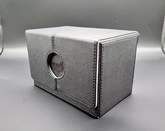 Black Skull Symbol 300+ Card Box MTG Card Box, Commander Deck, TCG Box