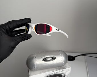 90's Silver Orange Oakley Plate Splice Minute Y2k Rare Vintage
