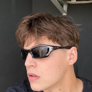 90's Metal Silver Black Oakley Splice Plate Y2k Rare Vintage