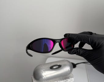 90's Silver Orange Oakley Plate Splice Minute Y2k Rare Vintage