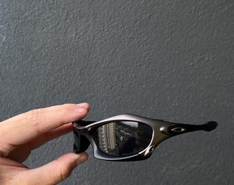 90's Metal Silver Black Oakley Splice Plate Y2k Rare Vintage