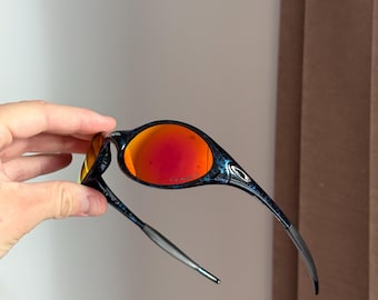 Oakley X Brain Dead Eye jacket X sunglasses y2k avantgarde hype japan blue orange japanese USA rare opium drip drill