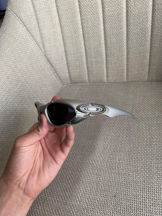 90's Silver Black Oakley Plate Splice Minute Y2k Rare Vintage