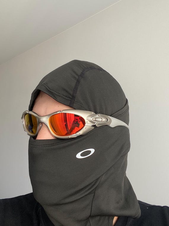 90's Silver Orange Oakley Plate Splice Minute Y2k Rare Vintage