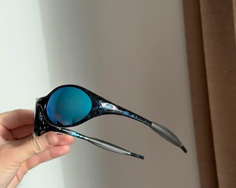 Oakley X Brain Dead Eye jacket X sunglasses y2k avantgarde hype japan blue blue japanese USA rare opium drip drill