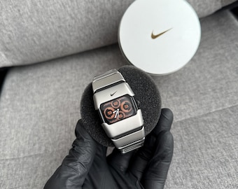 The Nike D-Line Armored watch is a classic model with an innovative design, a retro-inspired accessory silver box case avantgarde y2k
