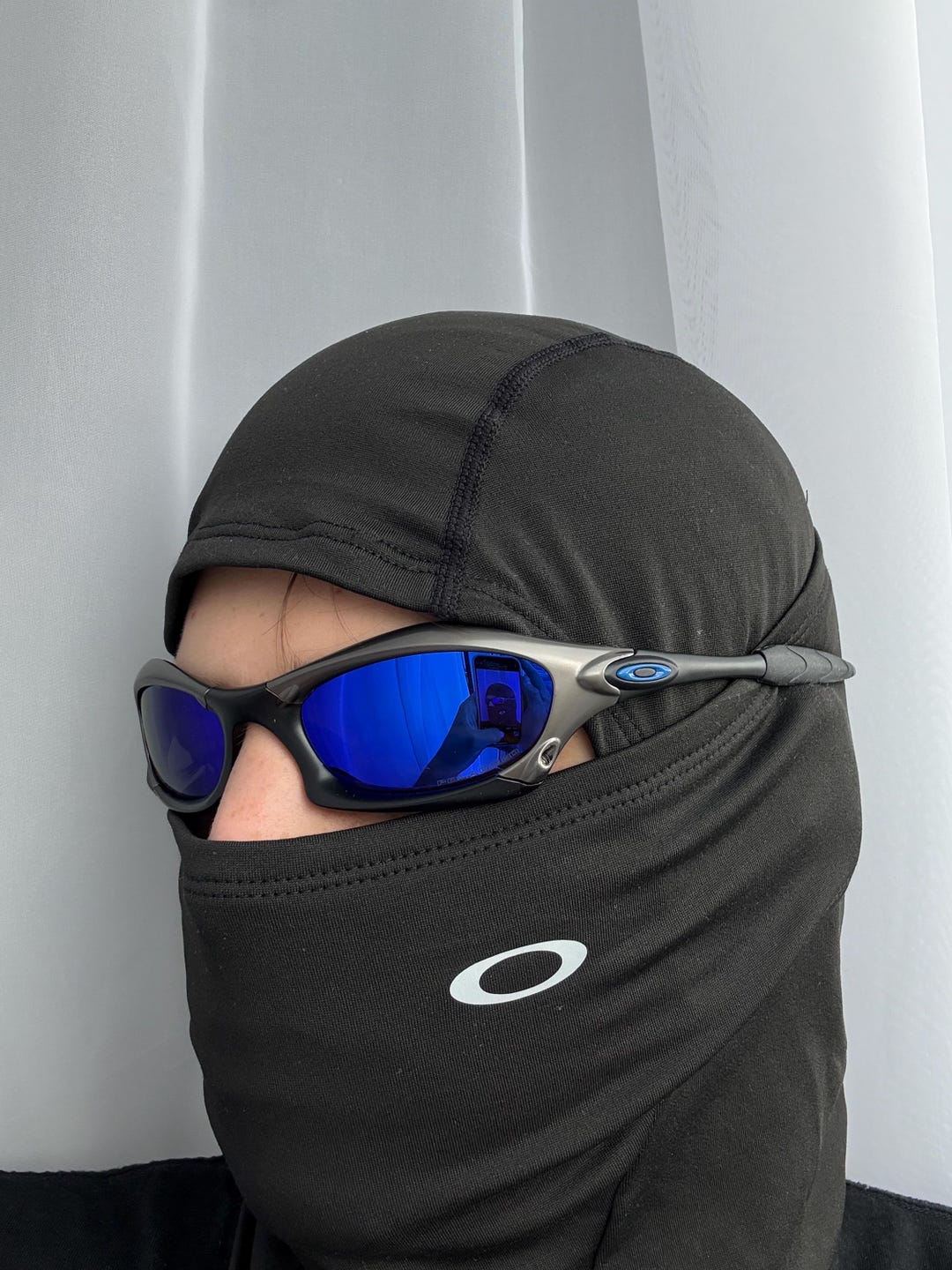 90's Metal Silver Black Blue Oakley Splice Plate Y2k Rare Vintage