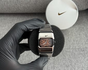 Nike D-line Men's Stainless Steel Digital Watch — Vintage Silver