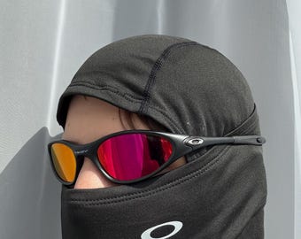 Jaren 90 zeldzame avant-garde Oakley Minute Black Rainbow Plate Y2k Rare Vintage Gorpcore gepolariseerde zonnebril VS