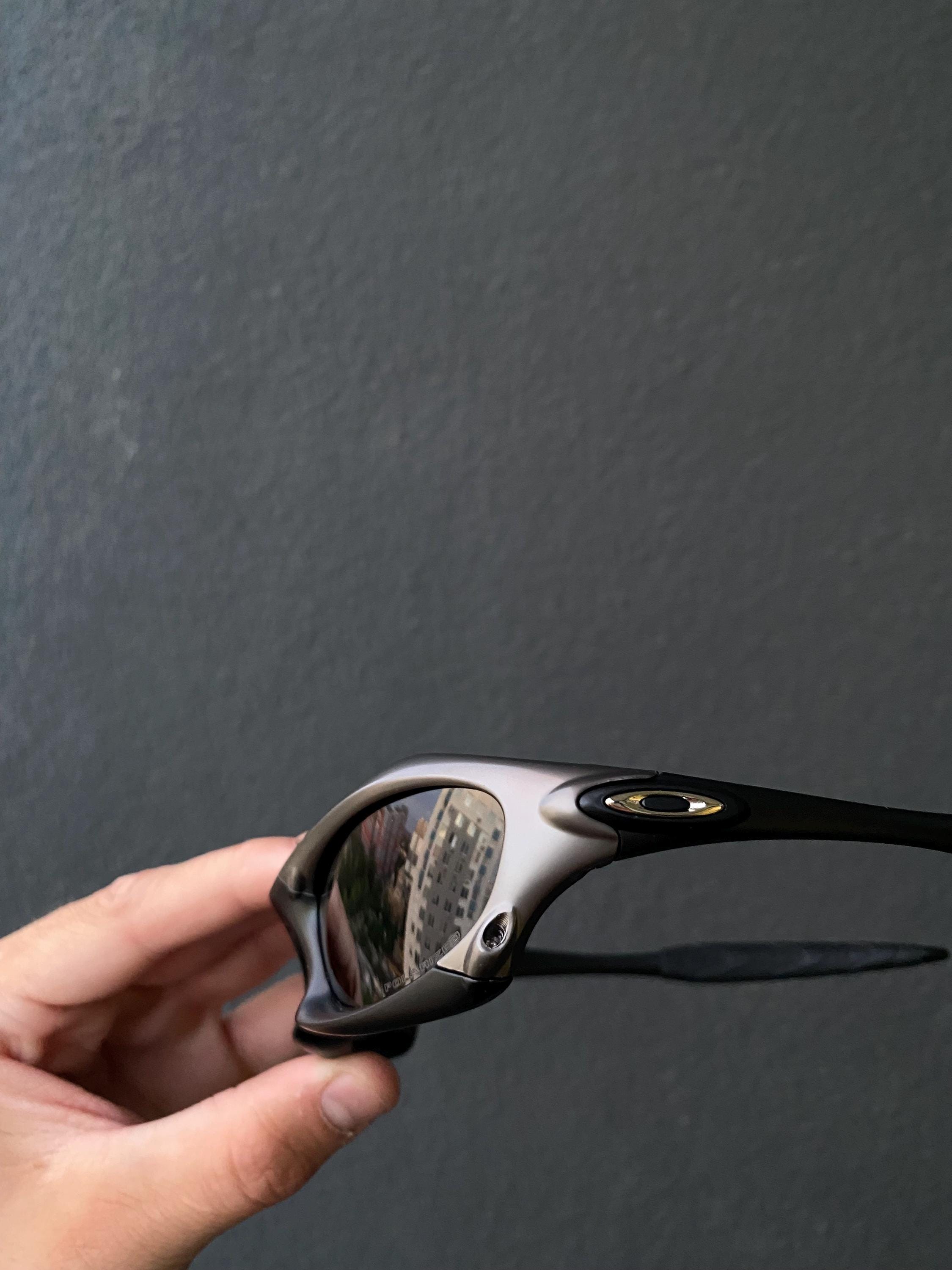 90's Metal Silver Black Oakley Splice Plate Y2k Rare Vintage