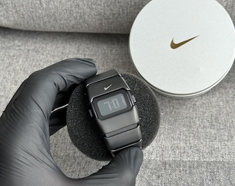 Nike D-line Men's Stainless Steel Digital Watch — Vintage Silver