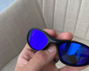 90's Rare Avantgarde Black Blue Oakley Minute Plate Y2k Rare
