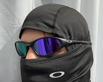 90-tals sällsynta avantgarde svartblå Oakley Minute Plate Y2k sällsynta vintage Gorpcore polariserade solglasögon USA