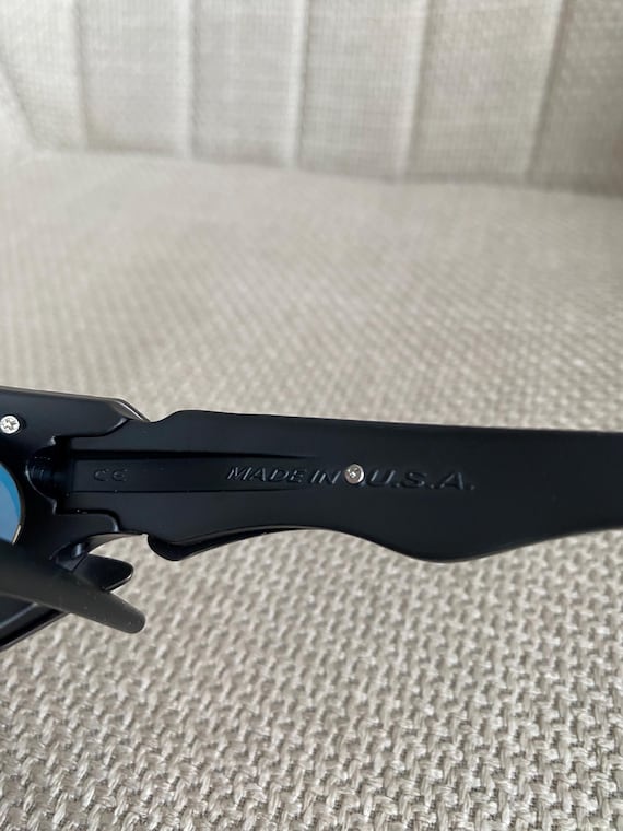 90's Silver Blue Oakley Plate Splice Minute Y2k Rare Vintage