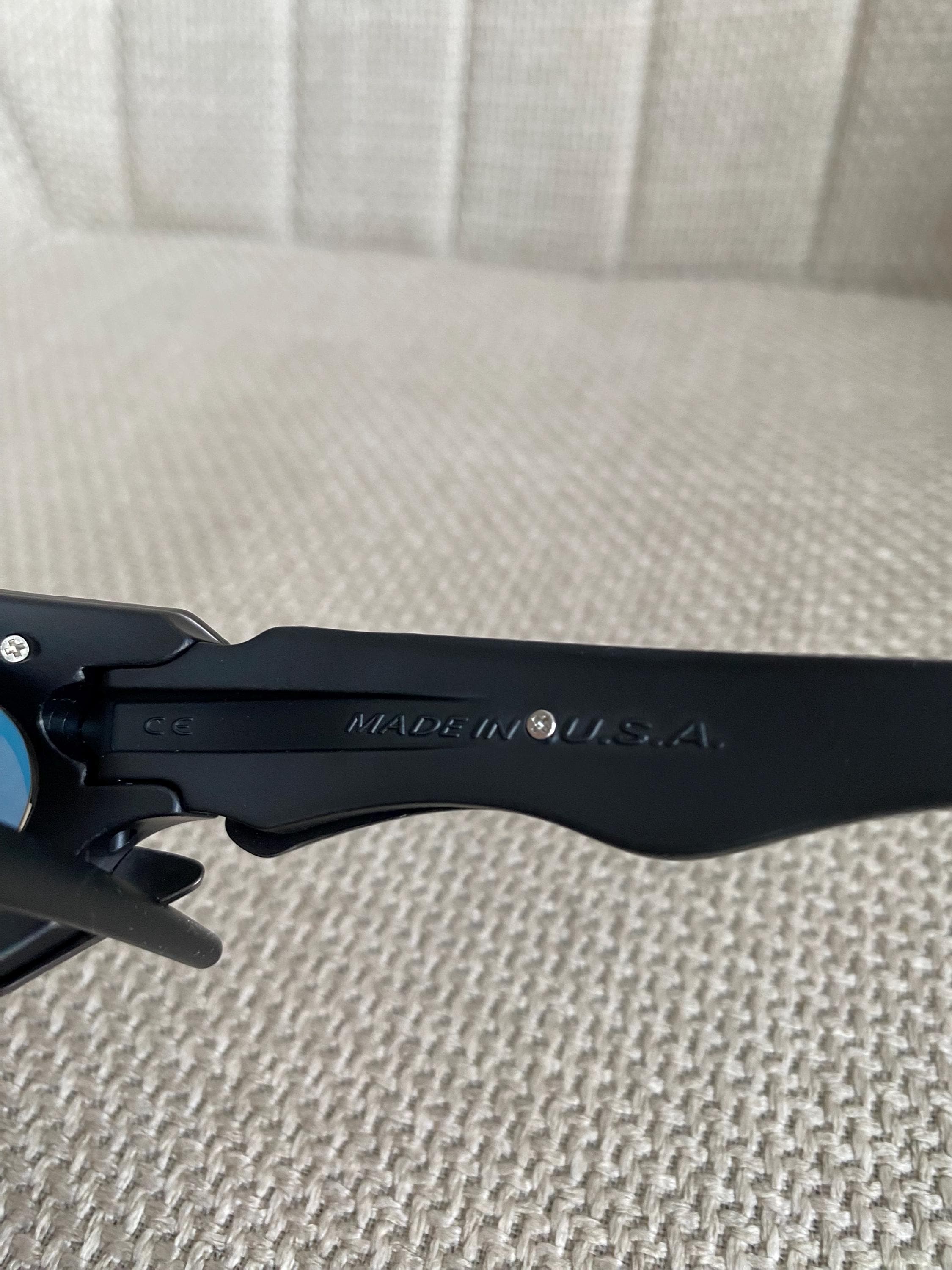 90's Silver Blue Oakley Plate Splice Minute Y2k Rare Vintage