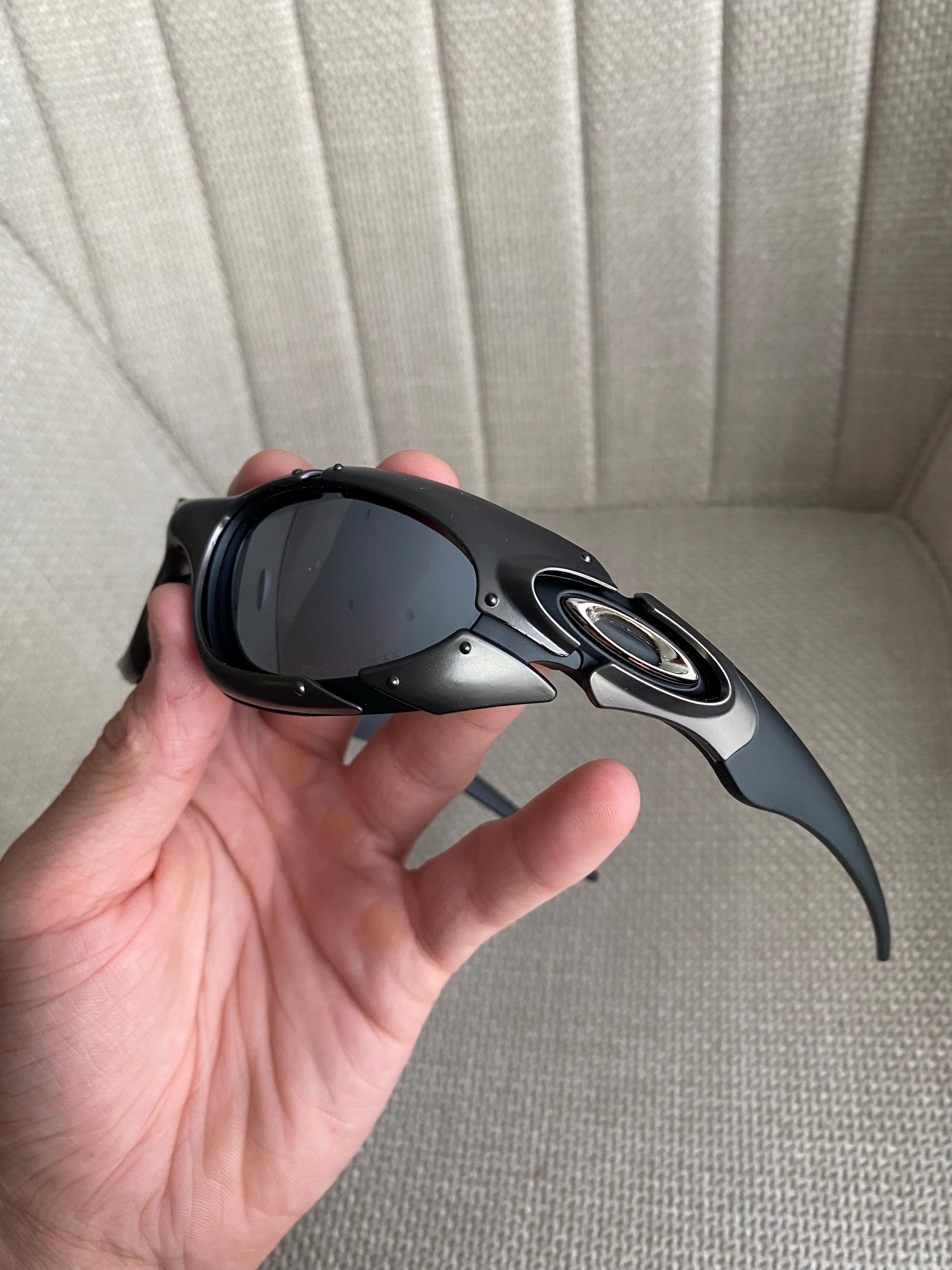 90's Silver Oakley Plate Splice Minute Y2k Rare Vintage Gorpcore