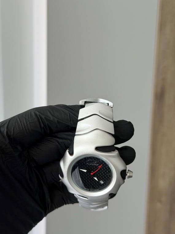 Oakley Watch Blade silver black hype y2k avantgarde opium gorpcore outdoor silver japan usa steel japanese View 5